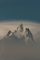 Aiguille du Midi floating on clouds