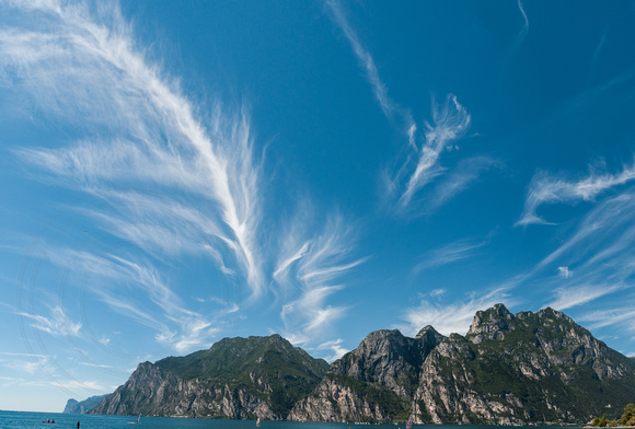 Dramatic sky above Pregasina, Lake Garda.