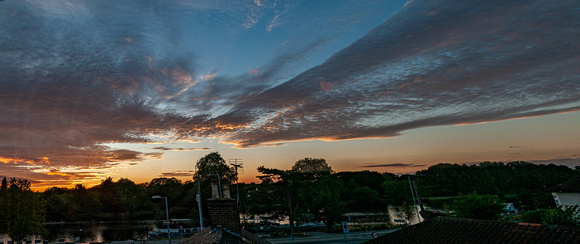 sunset over Kingston upon Thames