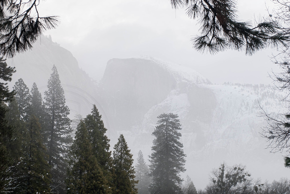 Half Dome in the mist