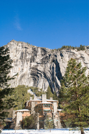 Ahwahnee Lodge and Royal Arch Cascade