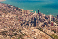 Aerial view of Chicago July 2008
