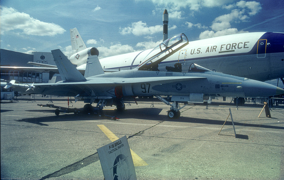 McDonnell Douglas TF-18A Hornet;  McDonnell Douglas KC-10A Extender