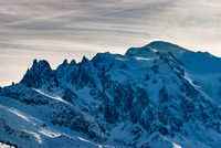 Mont Blanc and the Aiguilles du Chamonix from Le Tour
