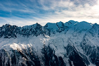 Aiguille du Midi, Aiguille du Plan, Arrete du Midi, Dome de Gouter, Mont Blanc, Mont Maudit, Tacul