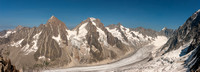 Panorama across the Argentiere glacier in summer