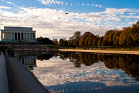 The old reflecting pool and Lincoln Memorial, Washington, DC