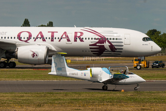 Qatar Airbus A350 and Airbus E-fan